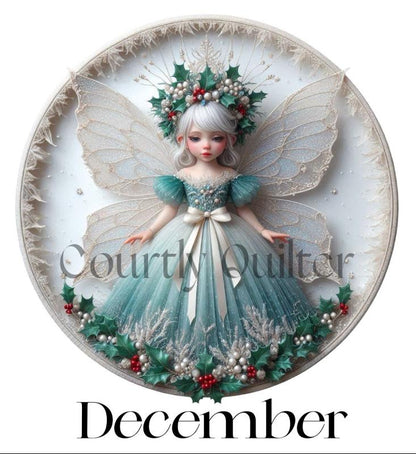 Courtly Quilter birth month fairy, December