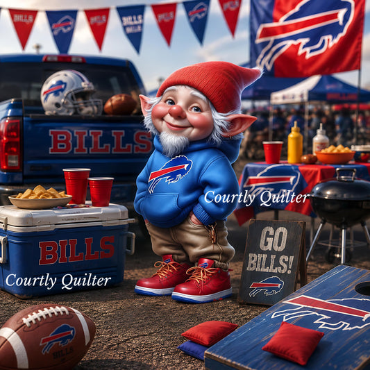 Buffalo Bills football gnome - tailgate party