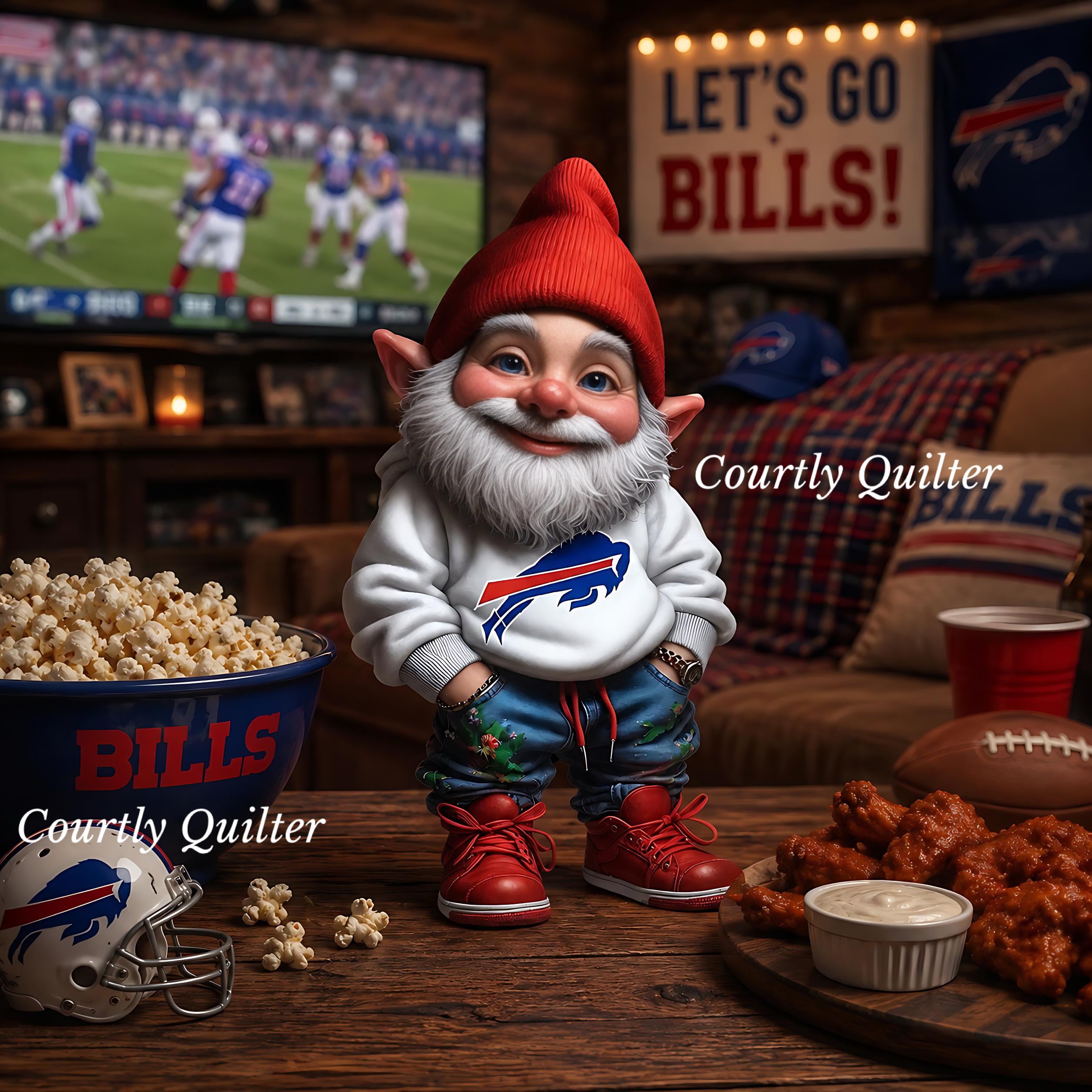 Buffalo Bills football gnome - watch party
