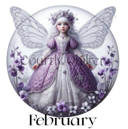 Courtly Quilter birth month fairy, February