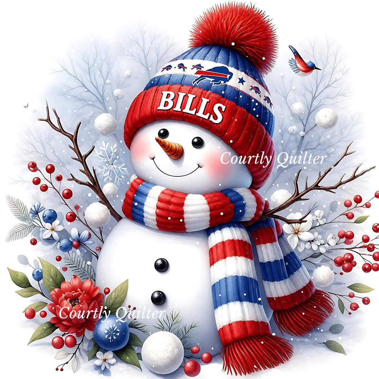 Buffalo Bils snowman FQ, dawn