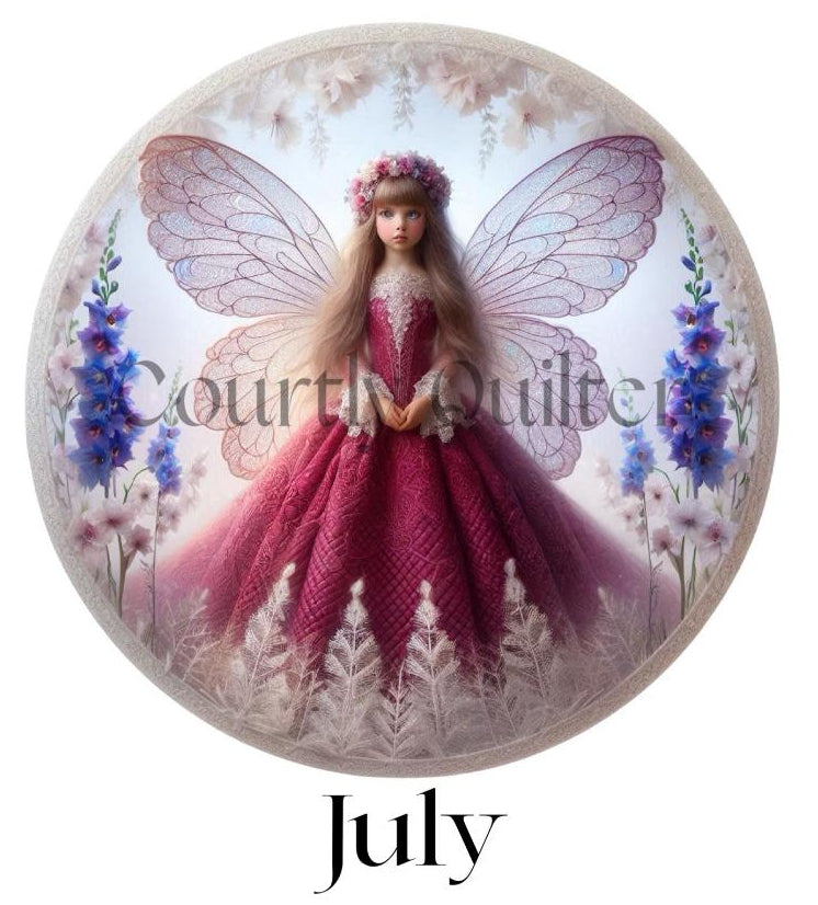 Courtly Quilter birth month fairy, July