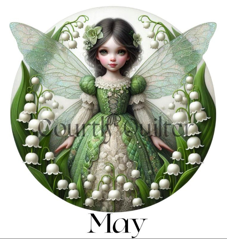 Courtly Quilter birth month fairy, May