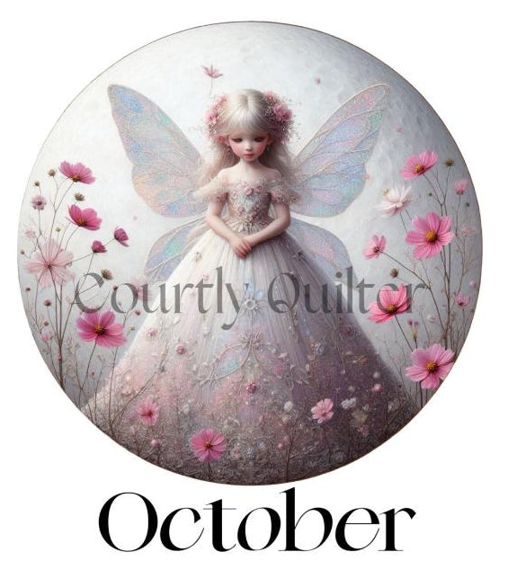 Courtly Quilter birth month fairy, October