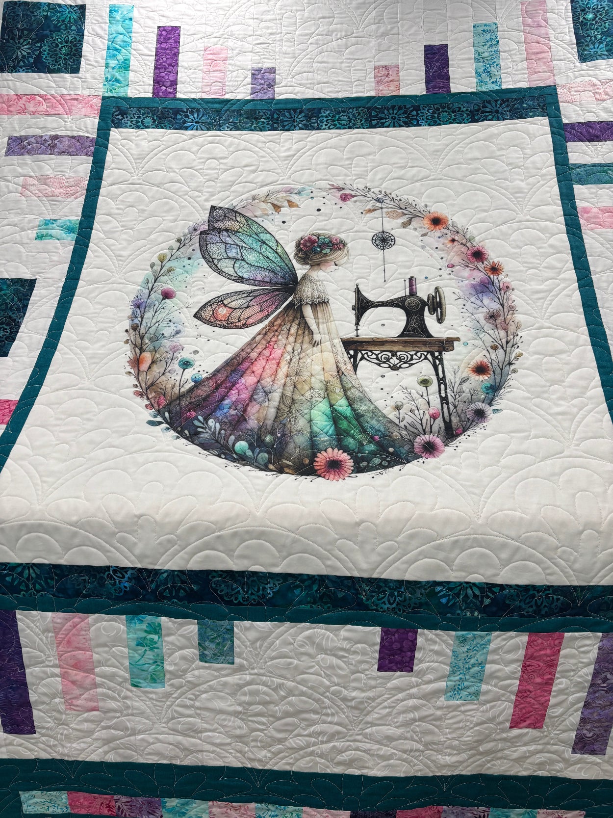 42x36 sewing fairy panel