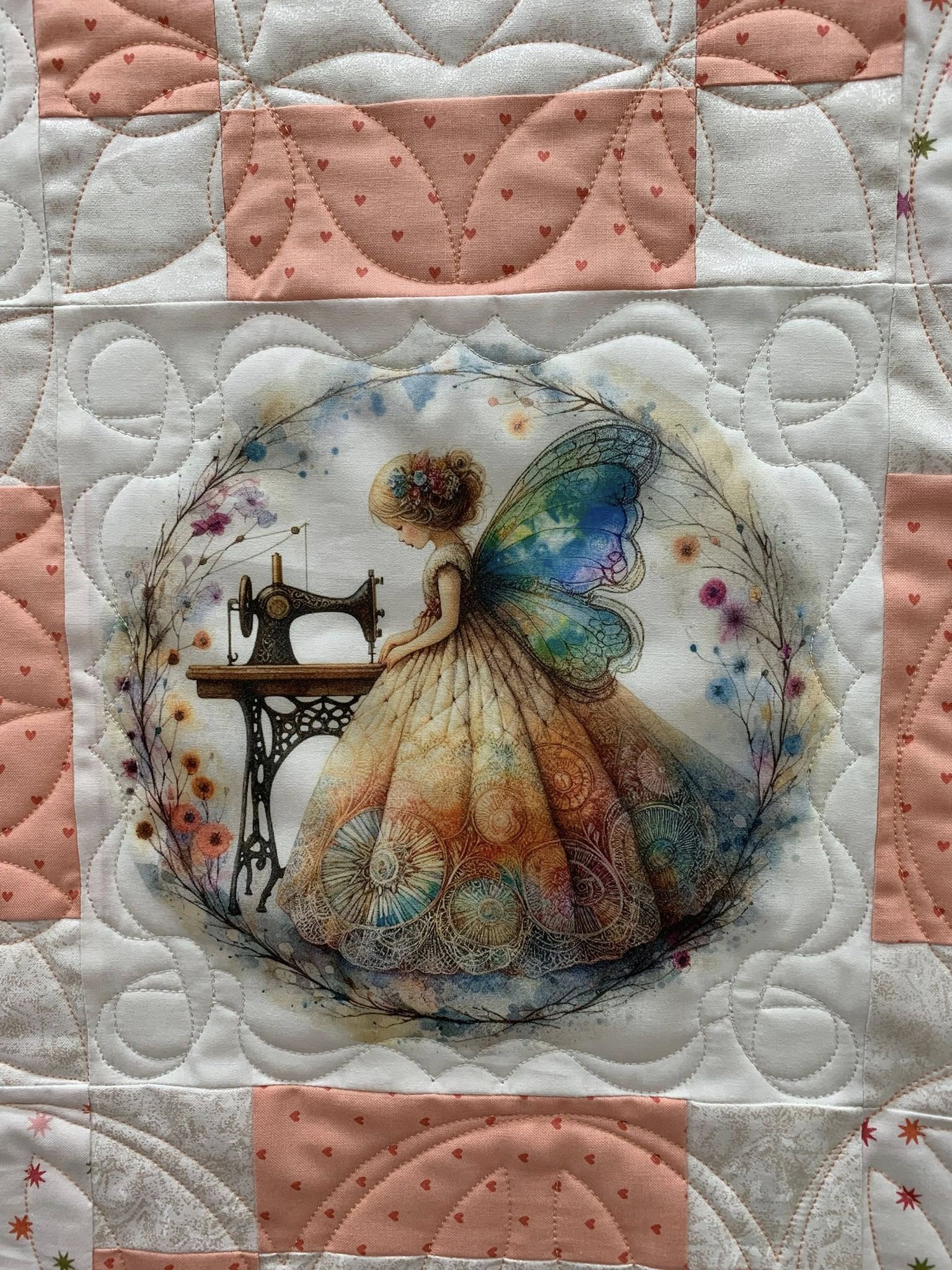sampler sewing fairy quilt, Courtly Quilter